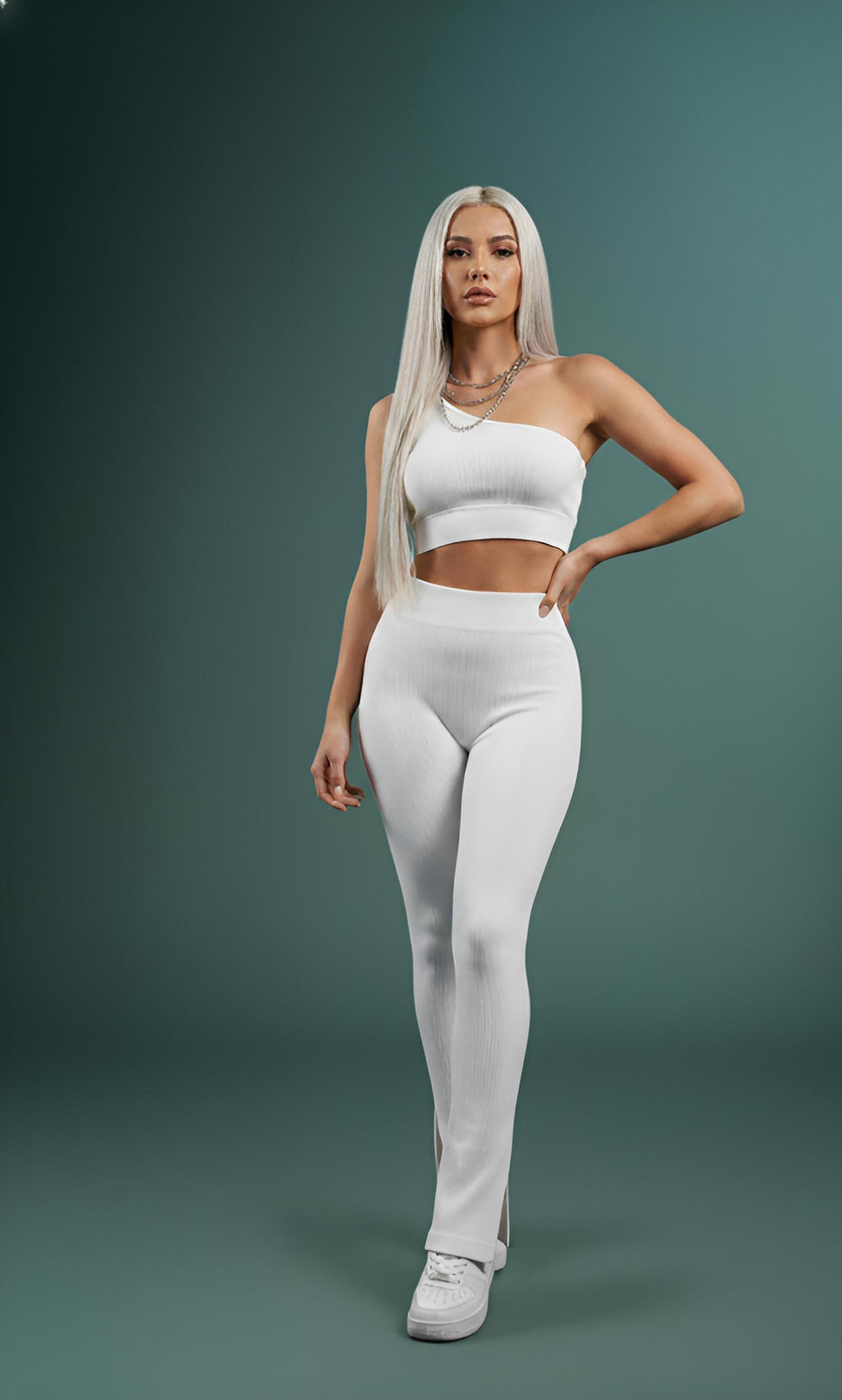 Set Seamless Rib: Flare & Cross Back