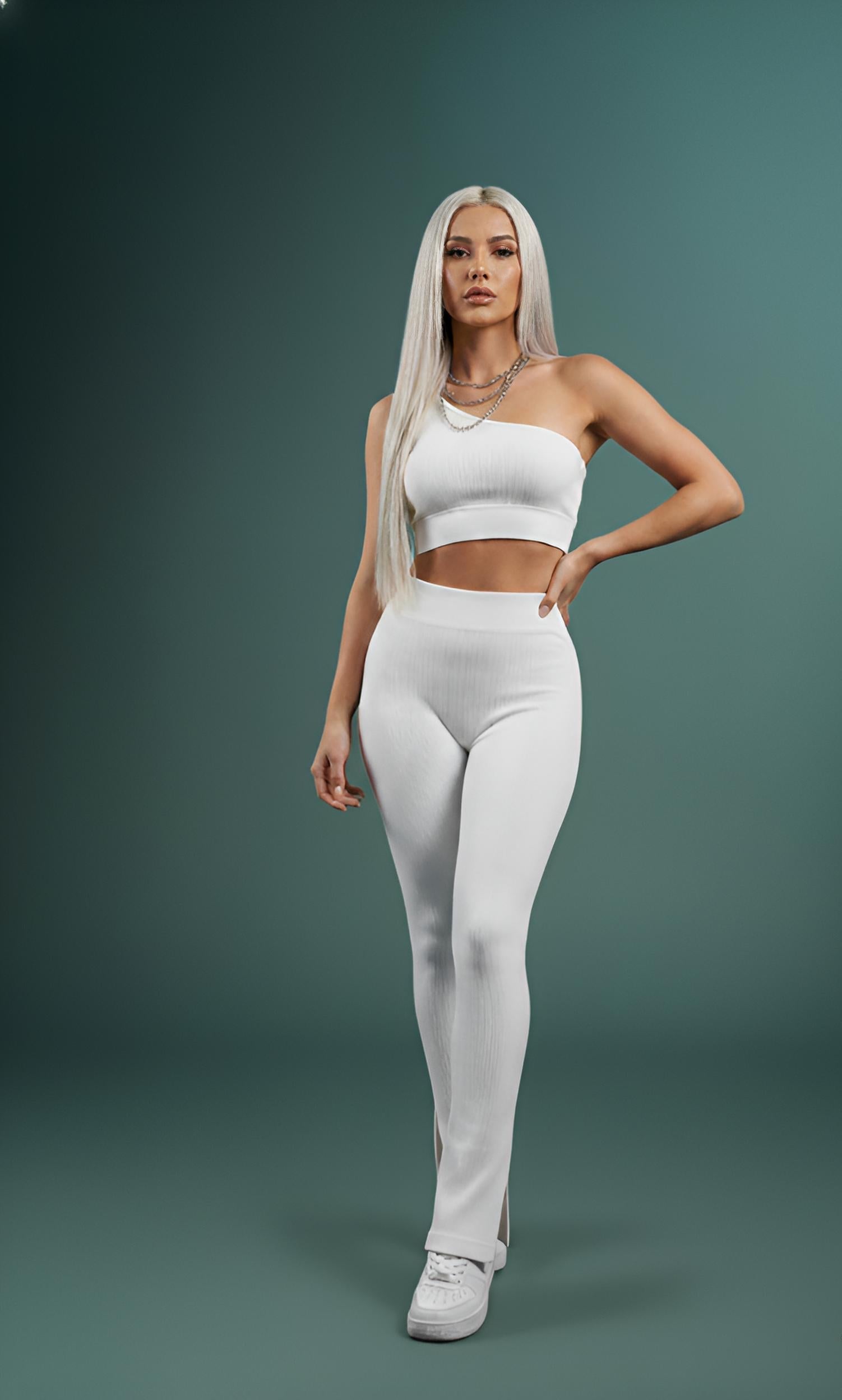 Set Seamless Rib: Flare & Cross Back