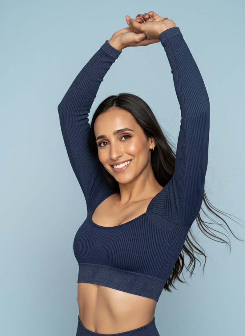 TOP JN Long Sleeve Blue