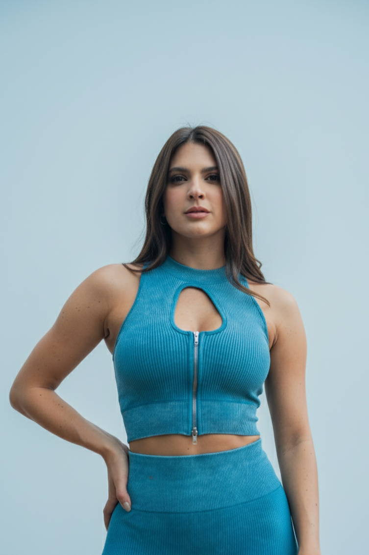 Aquamarine H-neck ACC TOP